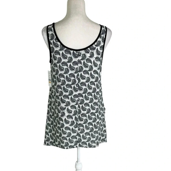 Karen Kane Leaf Print Asymmetric Hem Tunic Tank Top Size S NWT - Picture 3 of 8